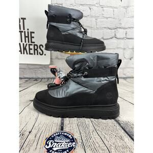 Timberland Ray City Waterproof Hiking Puffer Nubuck Boot Womens 9 Gray Black NEW